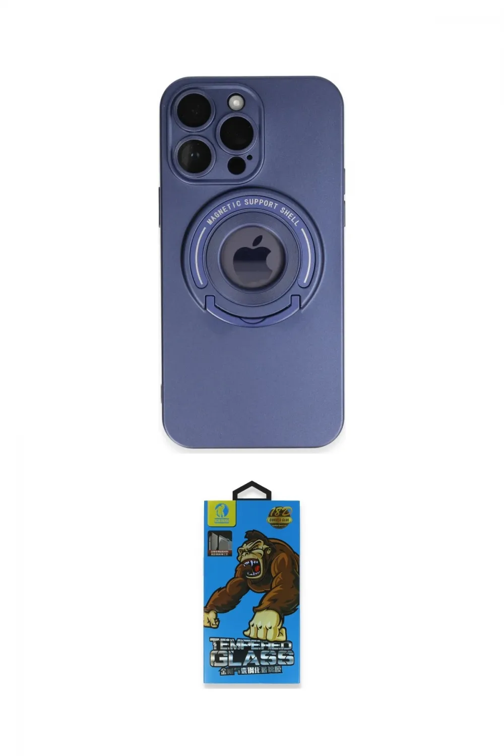 ieg™ iPhone 13 Pro Max Kılıf Eksen Klasik Prime - Siyah 18D Cam Ekran Koruyucu