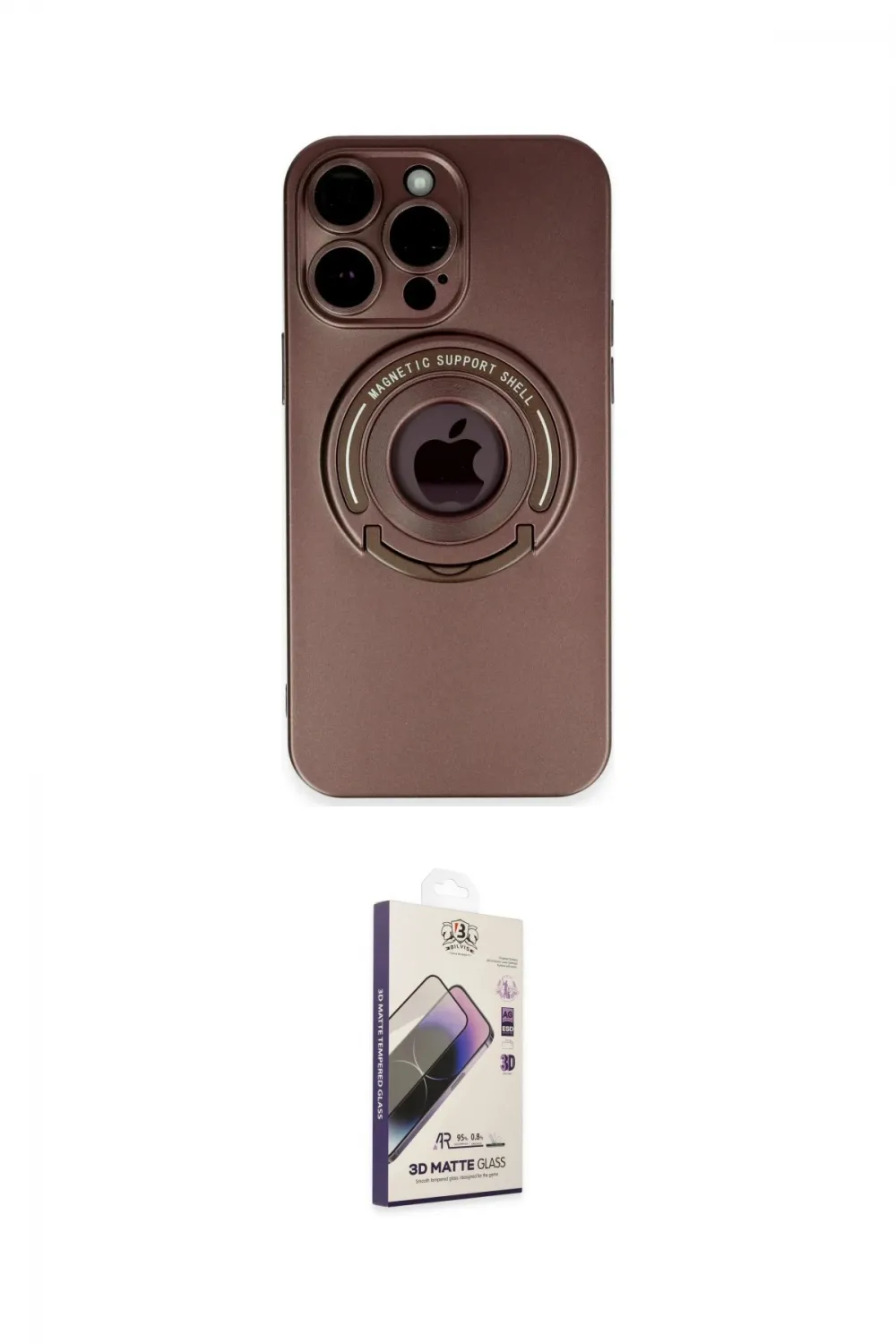 ieg™ iPhone 13 Pro Max Kılıf Eksen Klasik Prime - Siyah Bilvis 3D Mat Cam Ekran Koruyucu