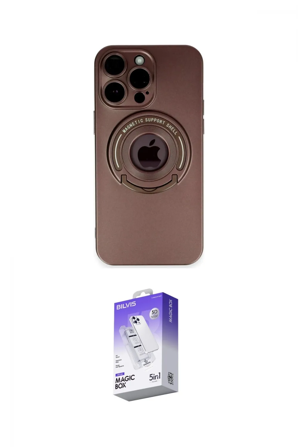 ieg™ iPhone 13 Pro Max Kılıf Eksen Klasik Prime - Siyah Bilvis 5in1 3D Magic Cam Ekran Koruyucu