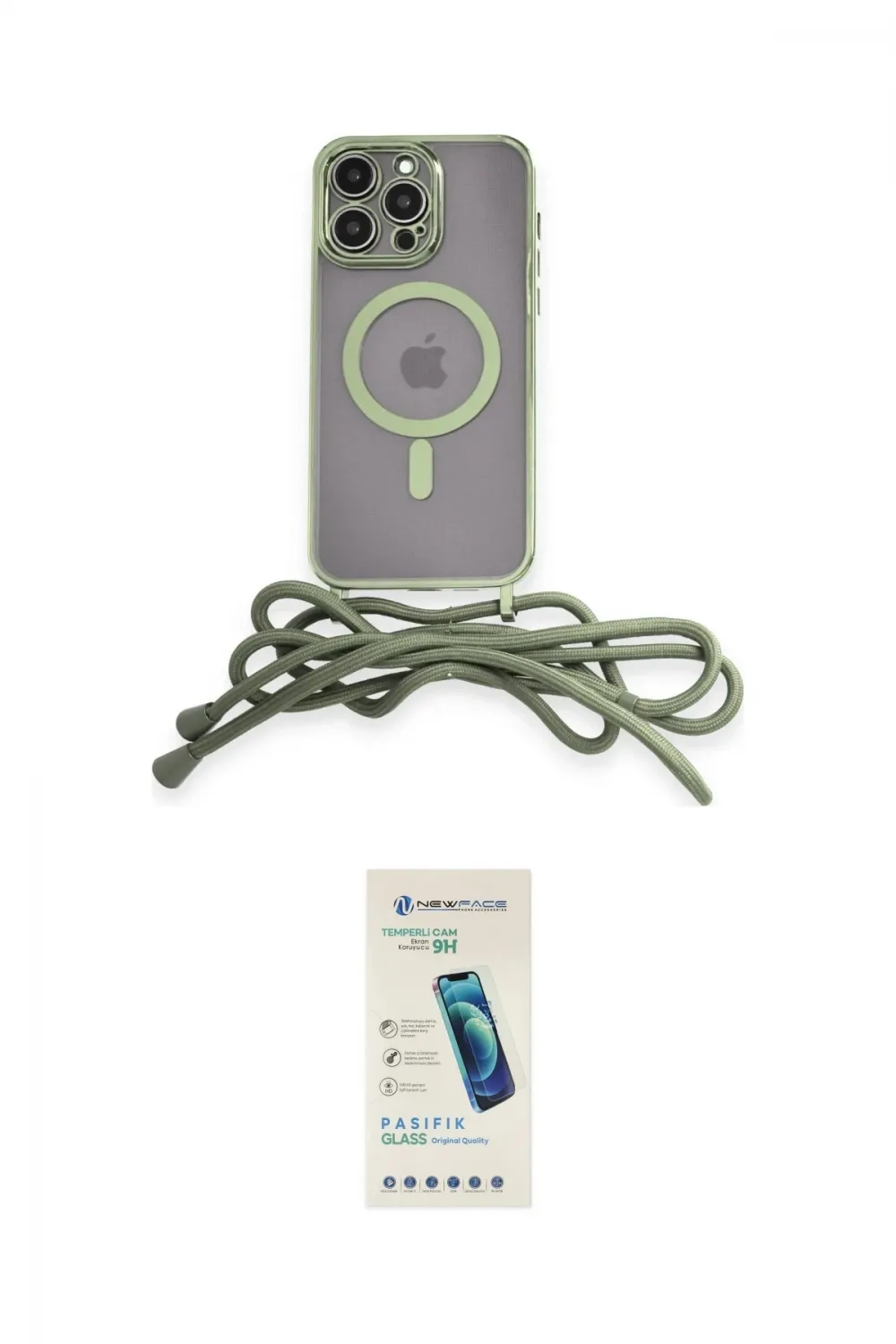 ieg™ iPhone 13 Pro Max Kılıf Eksen Özel Seri - Şeffaf Pasifik Cam Ekran Koruyucu