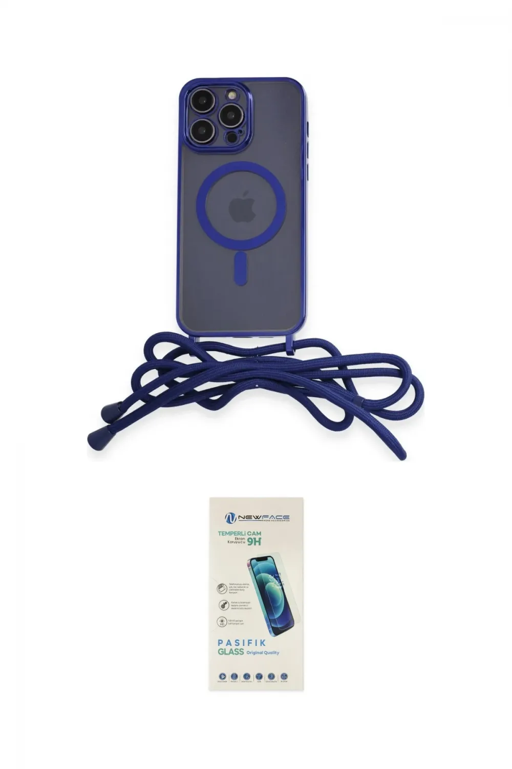 ieg™ iPhone 13 Pro Max Kılıf Eksen Özel Seri - Şeffaf Pasifik Cam Ekran Koruyucu