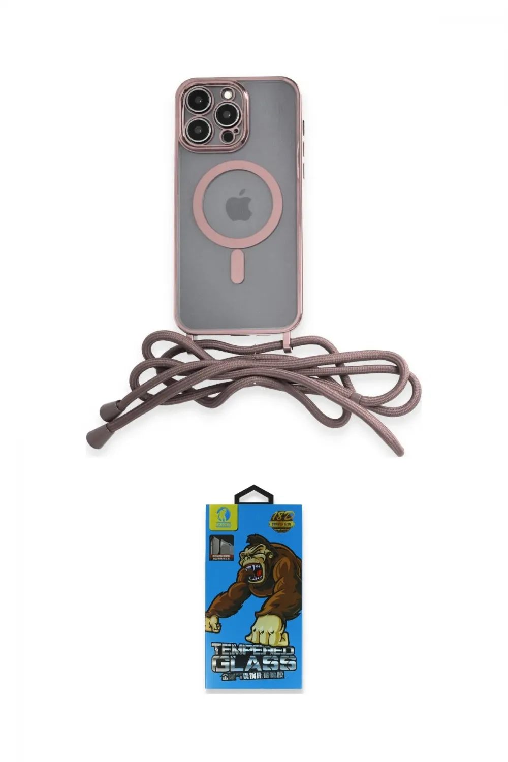 ieg™ iPhone 13 Pro Max Kılıf Eksen Özel Seri - Siyah 18D Cam Ekran Koruyucu