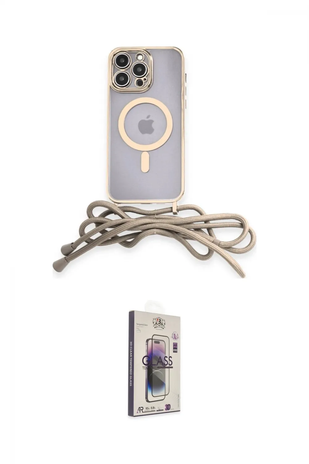 ieg™ iPhone 13 Pro Max Kılıf Eksen Özel Seri - Siyah Bilvis 3D Cam Ekran Koruyucu