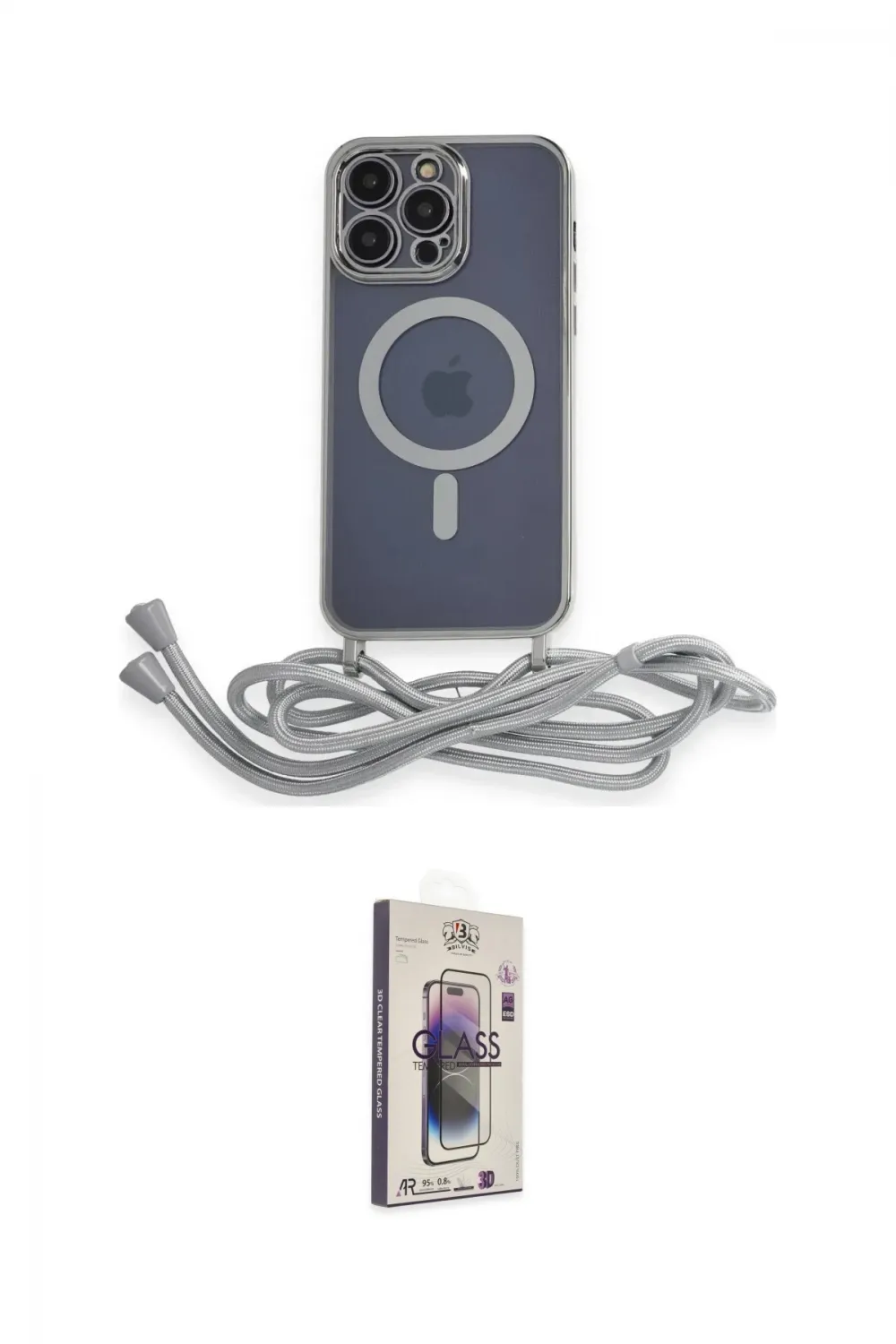 ieg™ iPhone 13 Pro Max Kılıf Eksen Özel Seri - Siyah Bilvis 3D Cam Ekran Koruyucu