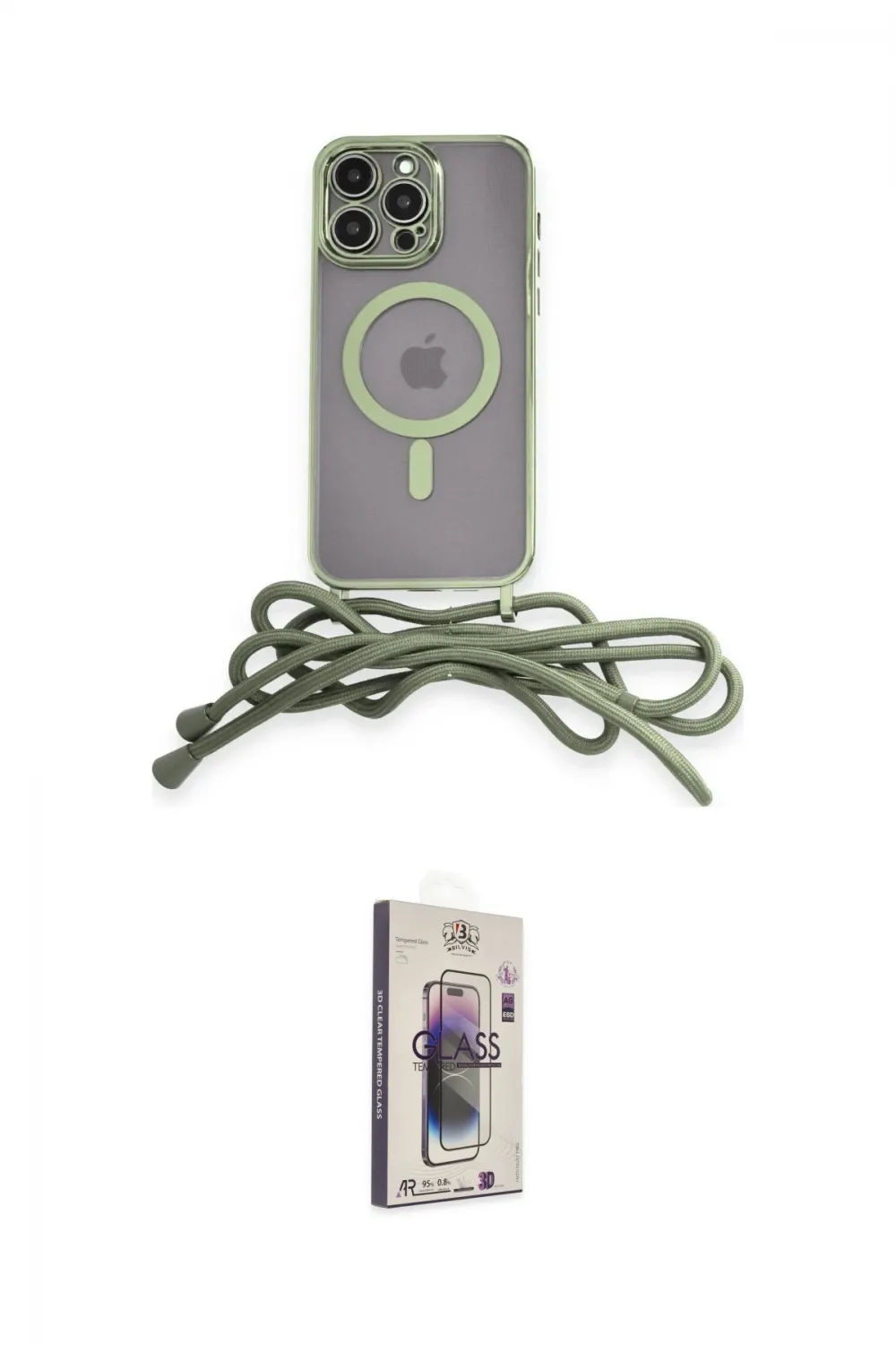 ieg™ iPhone 13 Pro Max Kılıf Eksen Özel Seri - Siyah Bilvis 3D Cam Ekran Koruyucu