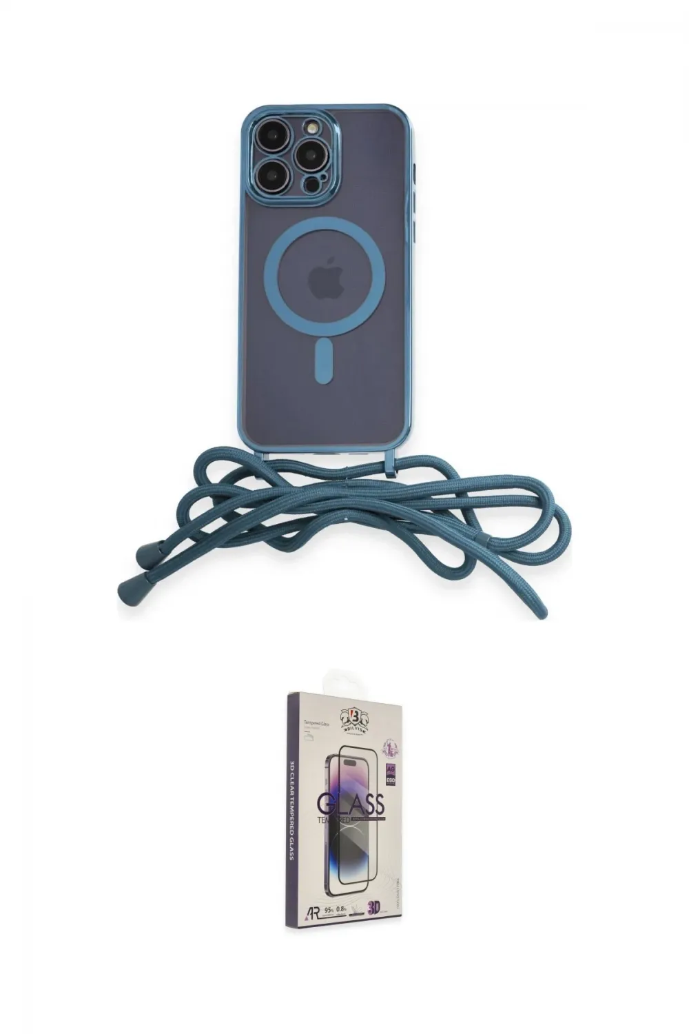 ieg™ iPhone 13 Pro Max Kılıf Eksen Özel Seri - Siyah Bilvis 3D Cam Ekran Koruyucu