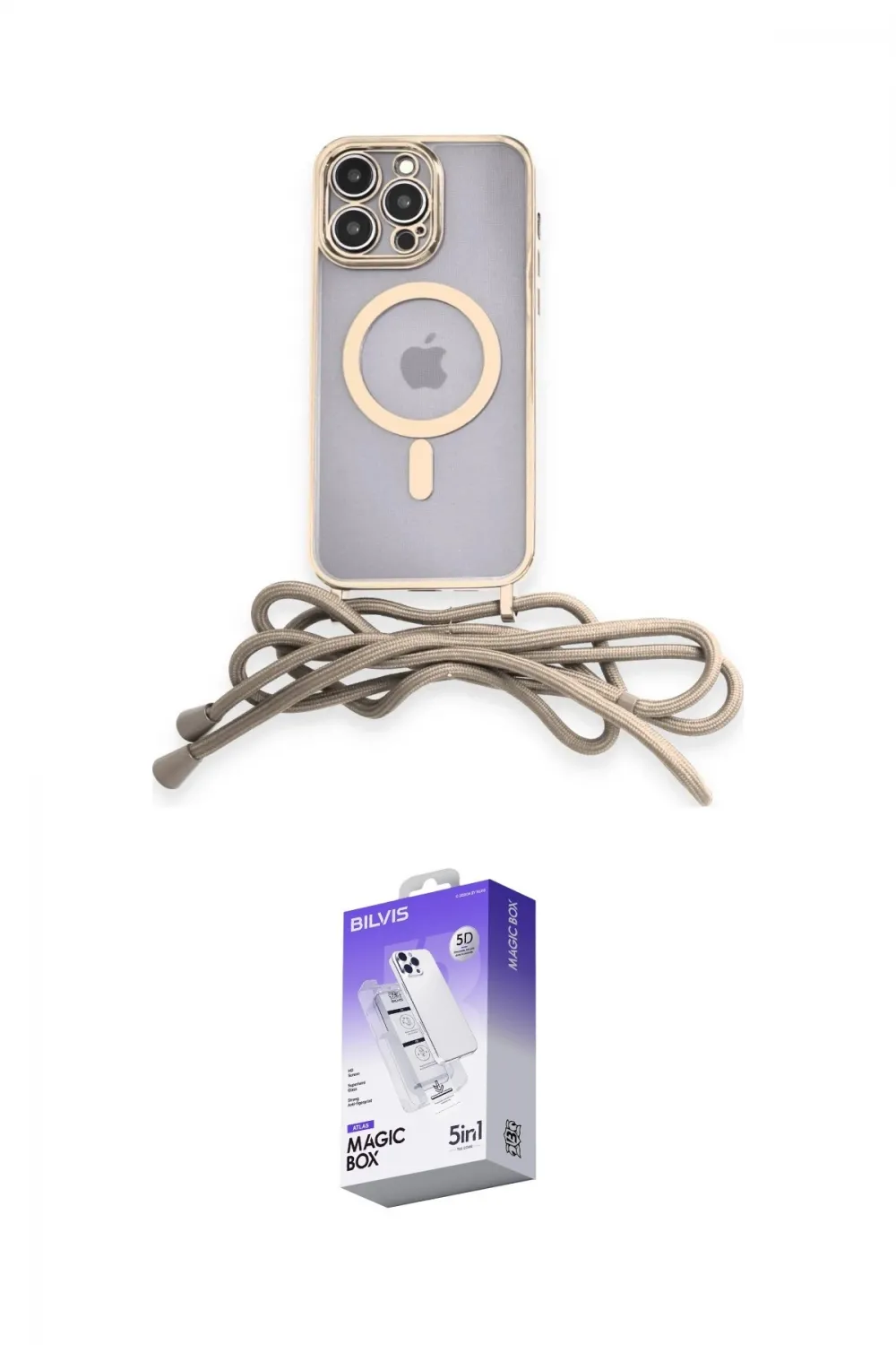 ieg™ iPhone 13 Pro Max Kılıf Eksen Özel Seri - Siyah Bilvis 5in1 3D Magic Cam Ekran Koruyucu