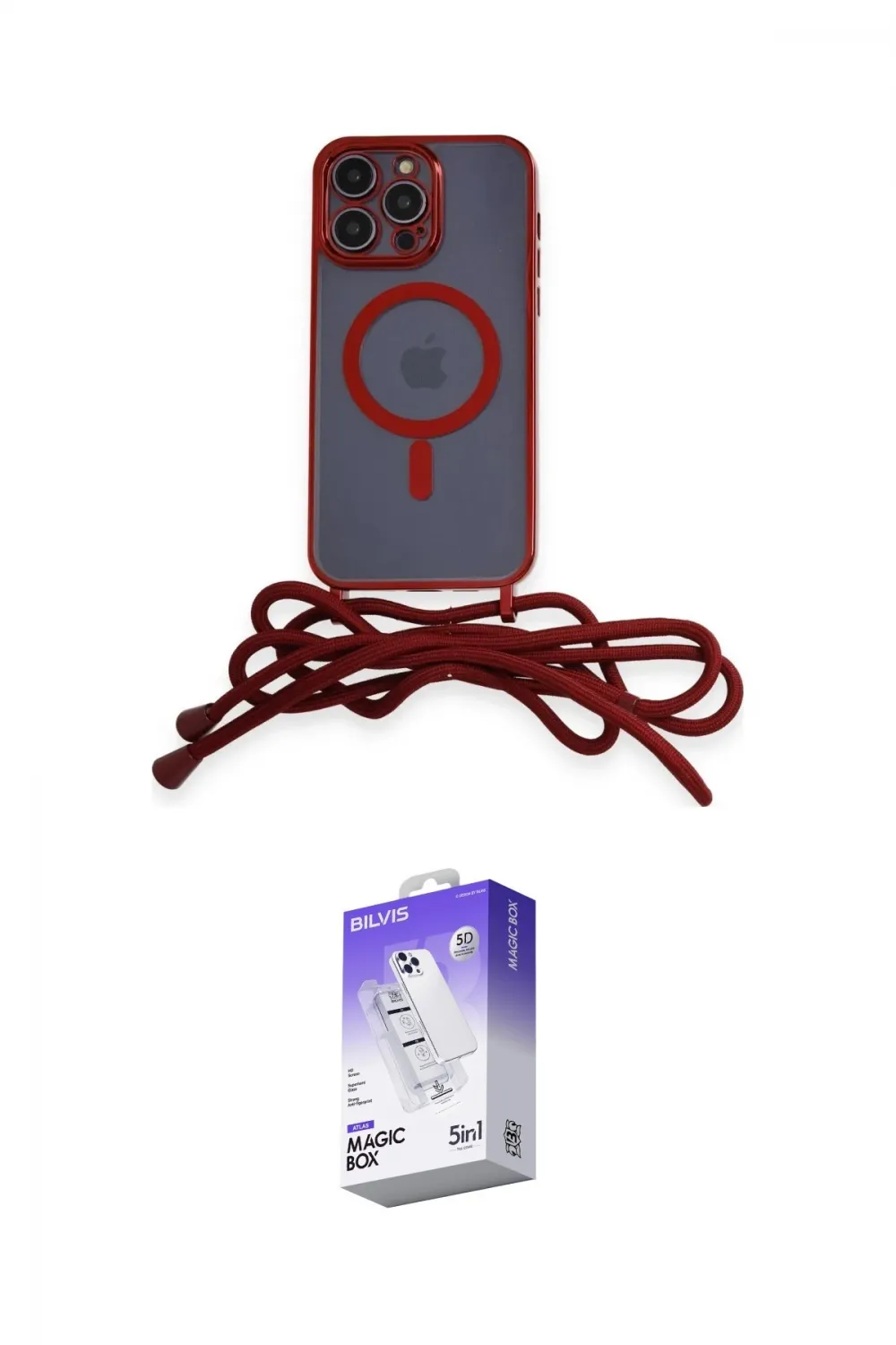 ieg™ iPhone 13 Pro Max Kılıf Eksen Özel Seri - Siyah Bilvis 5in1 3D Magic Cam Ekran Koruyucu