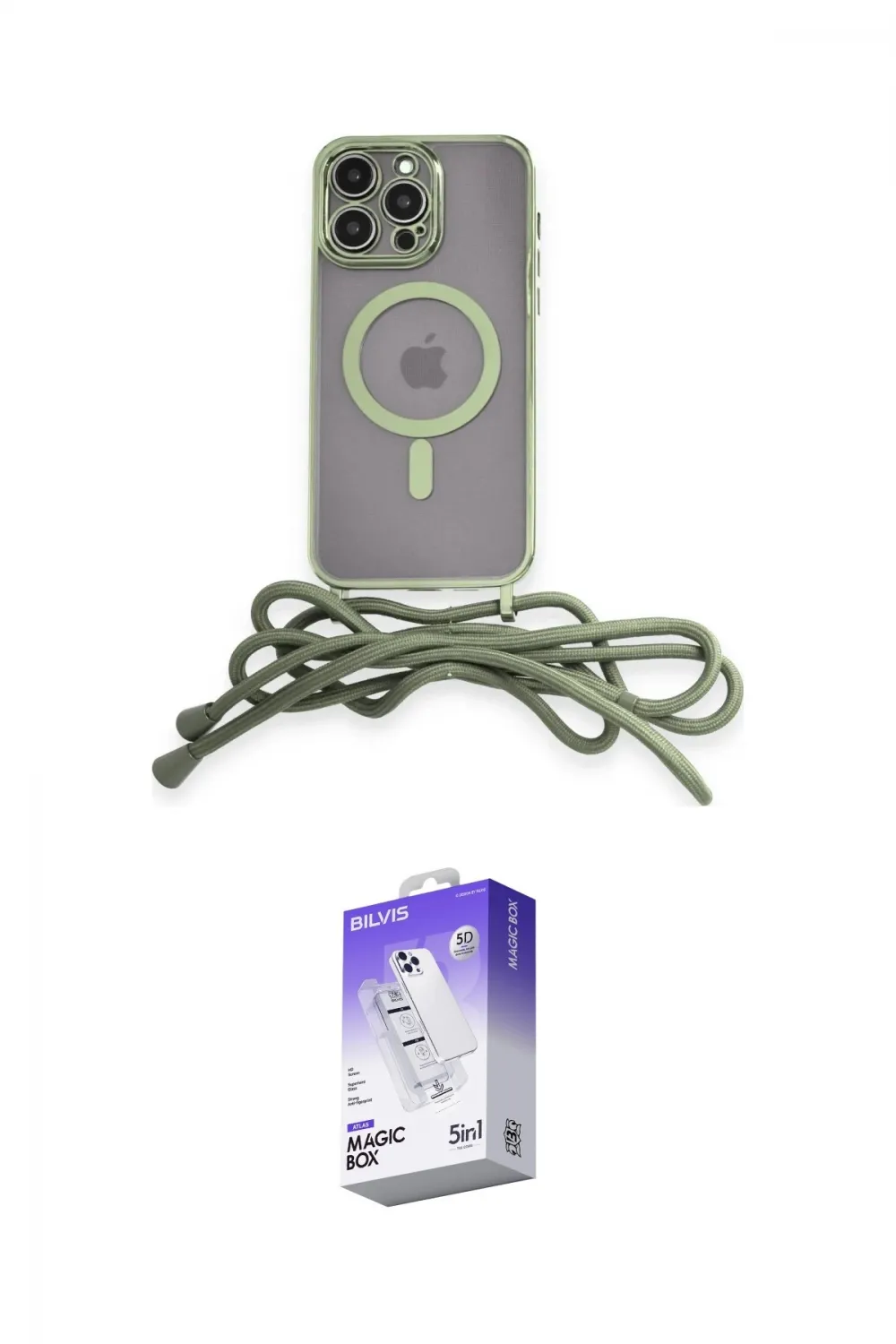 ieg™ iPhone 13 Pro Max Kılıf Eksen Özel Seri - Siyah Bilvis 5in1 3D Magic Cam Ekran Koruyucu