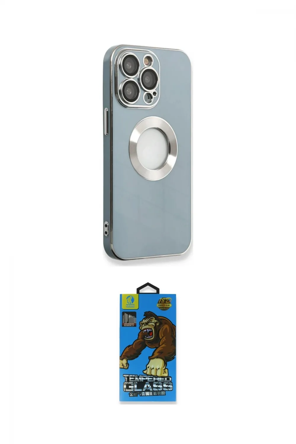 ieg™ iPhone 13 Pro Max Kılıf İz Form Serisi - Siyah 18D Cam Ekran Koruyucu