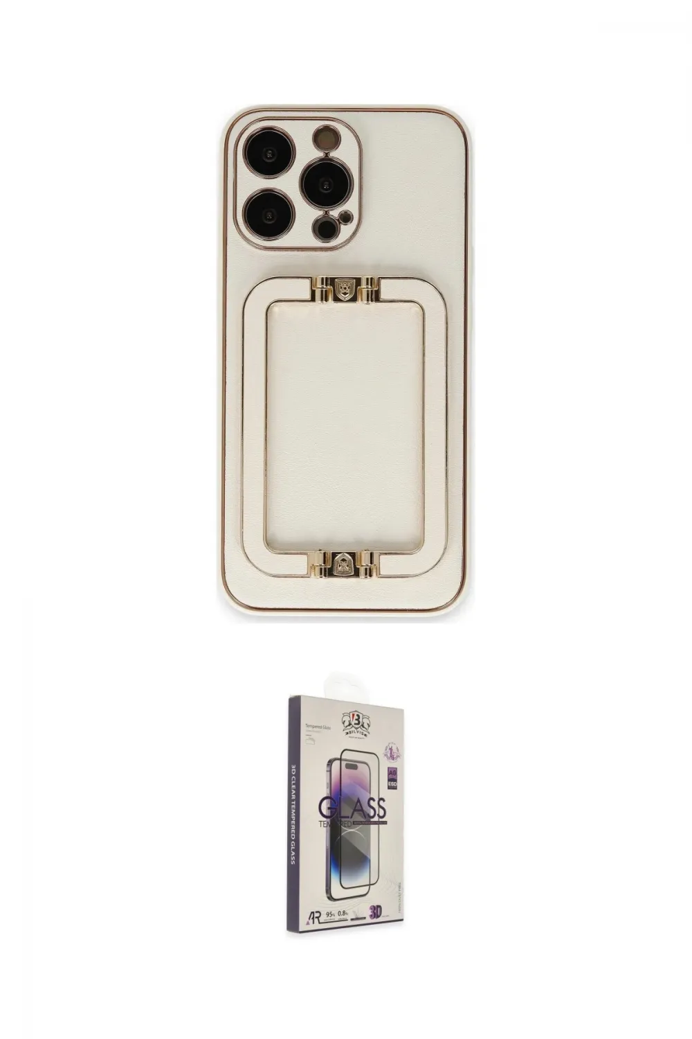 ieg™ iPhone 13 Pro Max Kılıf Kozmos Minimal Prime - Siyah Bilvis 3D Cam Ekran Koruyucu