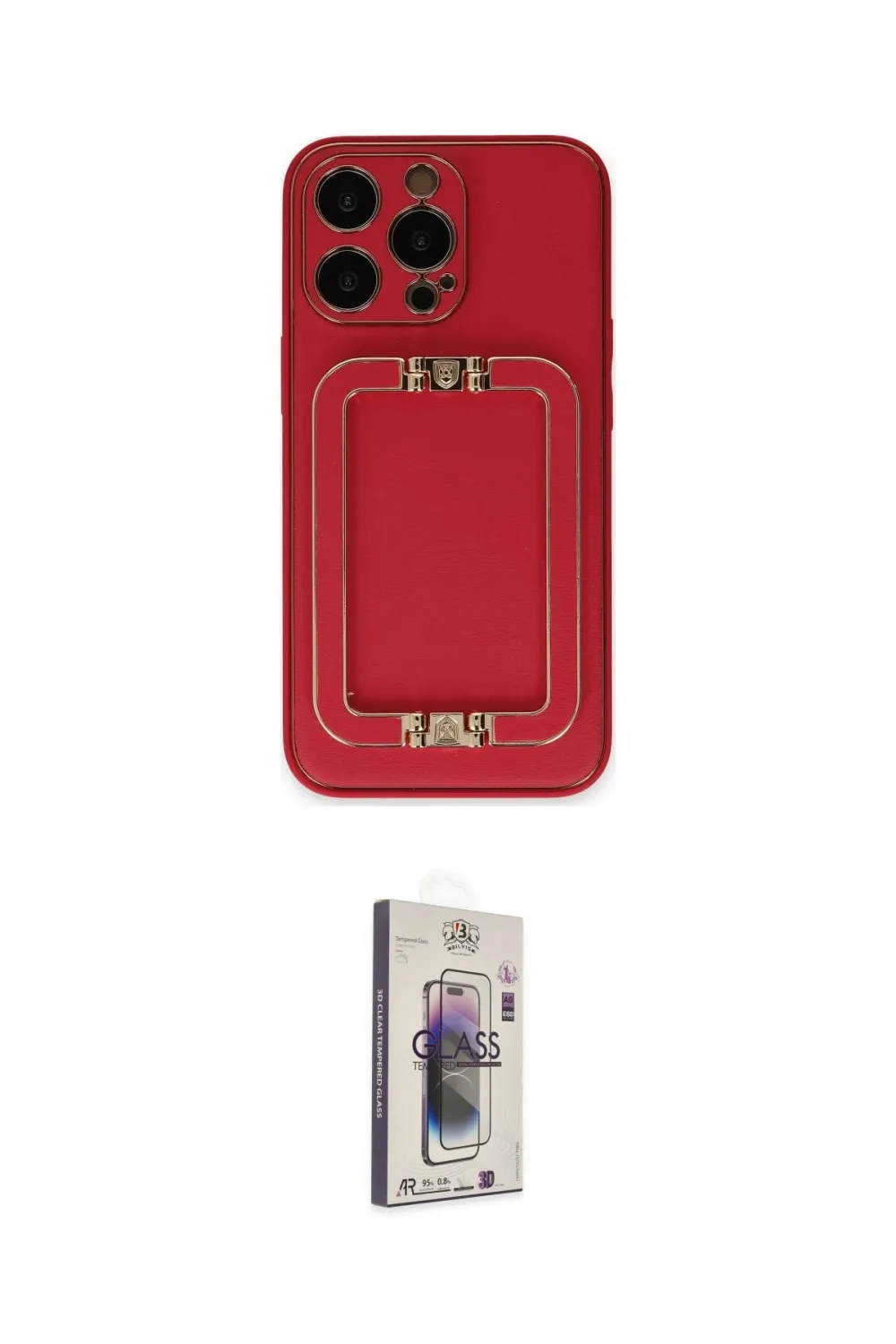 ieg™ iPhone 13 Pro Max Kılıf Kozmos Minimal Prime - Siyah Bilvis 3D Cam Ekran Koruyucu