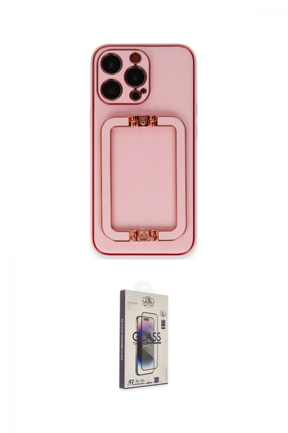 ieg™ iPhone 13 Pro Max Kılıf Kozmos Minimal Prime - Siyah Bilvis 3D Cam Ekran Koruyucu