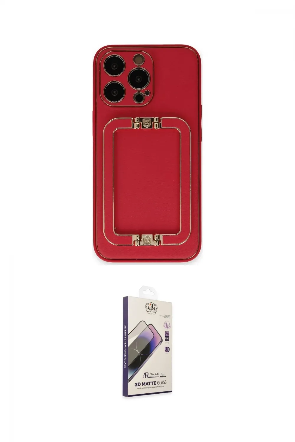 ieg™ iPhone 13 Pro Max Kılıf Kozmos Minimal Prime - Siyah Bilvis 3D Mat Cam Ekran Koruyucu