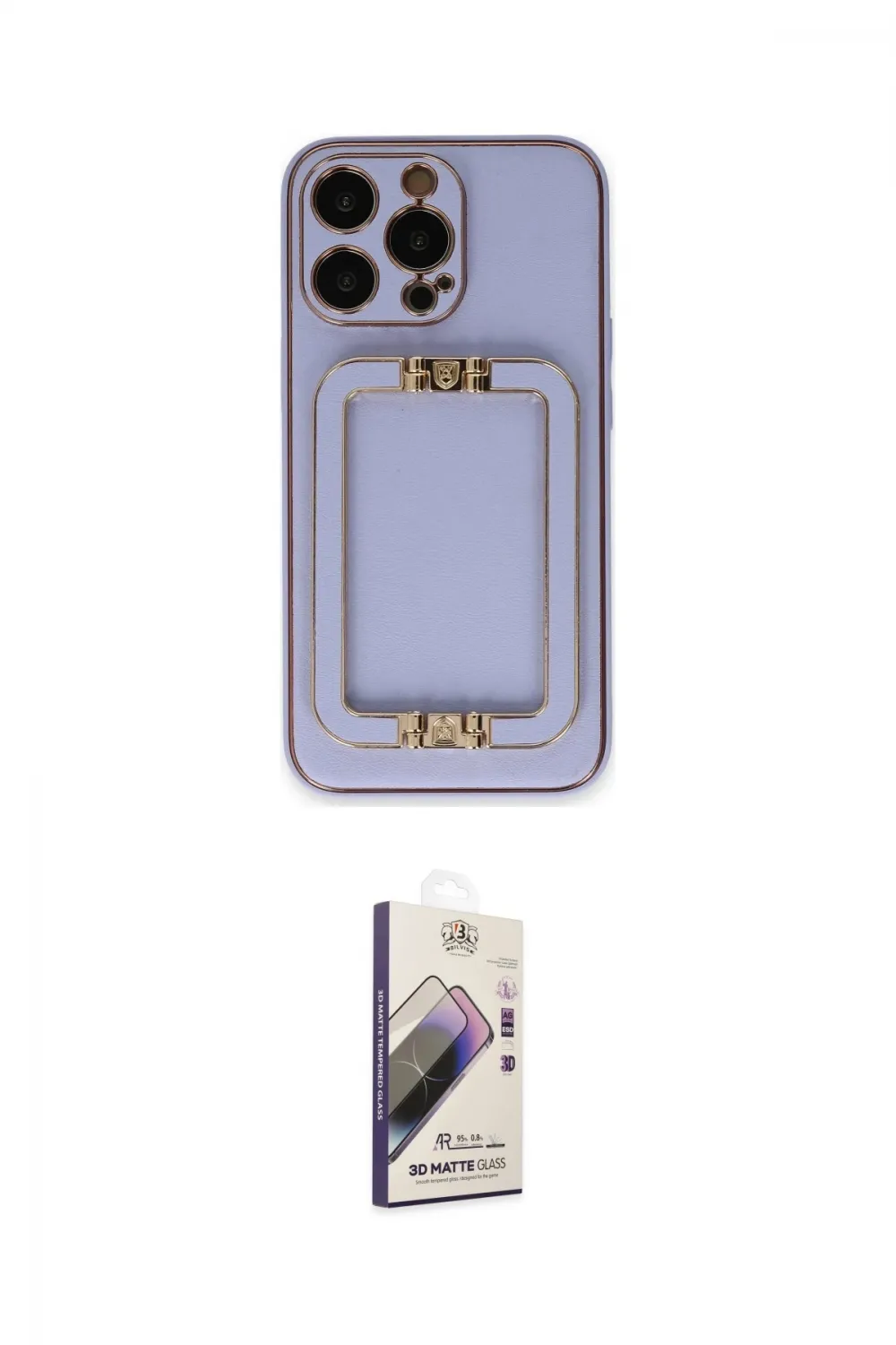 ieg™ iPhone 13 Pro Max Kılıf Kozmos Minimal Prime - Siyah Bilvis 3D Mat Cam Ekran Koruyucu