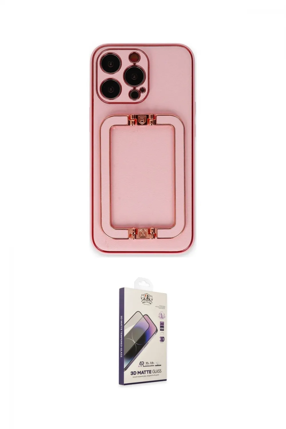 ieg™ iPhone 13 Pro Max Kılıf Kozmos Minimal Prime - Siyah Bilvis 3D Mat Cam Ekran Koruyucu