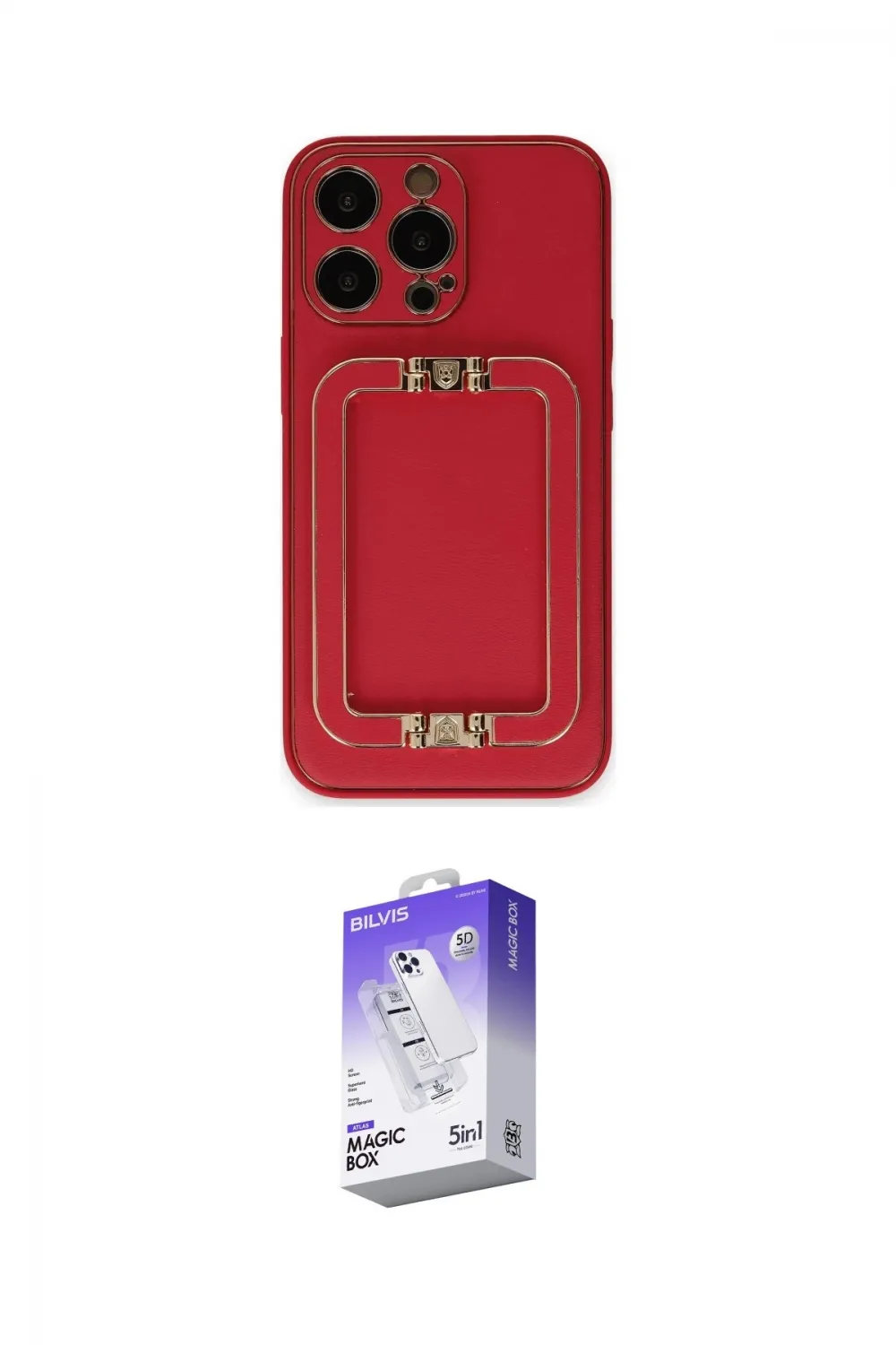 ieg™ iPhone 13 Pro Max Kılıf Kozmos Minimal Prime - Siyah Bilvis 5in1 3D Magic Cam Ekran Koruyucu