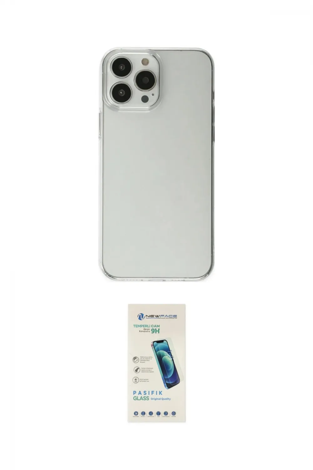 ieg™ iPhone 13 Pro Max Kılıf Kutup Doku Koleksiyonu - Şeffaf Pasifik Cam Ekran Koruyucu