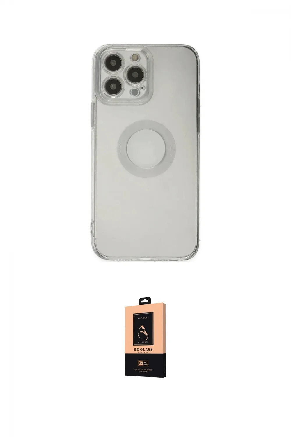 ieg™ iPhone 13 Pro Max Kılıf Kutup Klasik - Şeffaf Maxco Cam Ekran Koruyucu