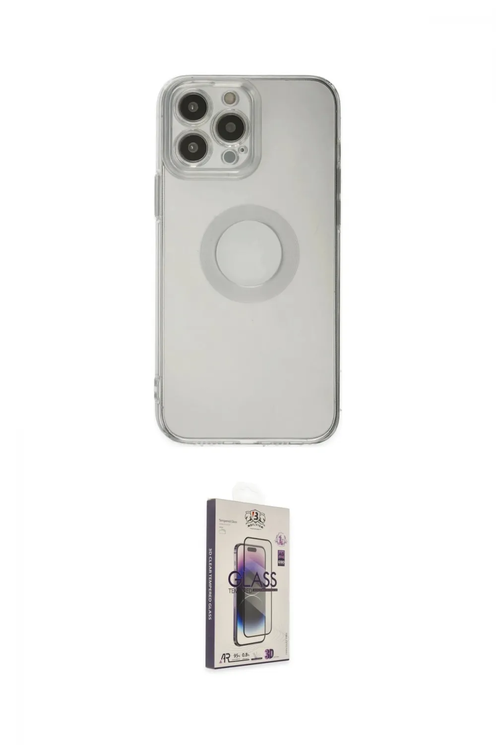 ieg™ iPhone 13 Pro Max Kılıf Kutup Klasik - Siyah Bilvis 3D Cam Ekran Koruyucu
