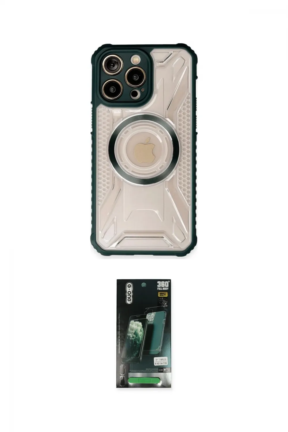 ieg™ iPhone 13 Pro Max Kılıf Kutup Modern - Şeffaf 360 Full Body Arka Koruyucu