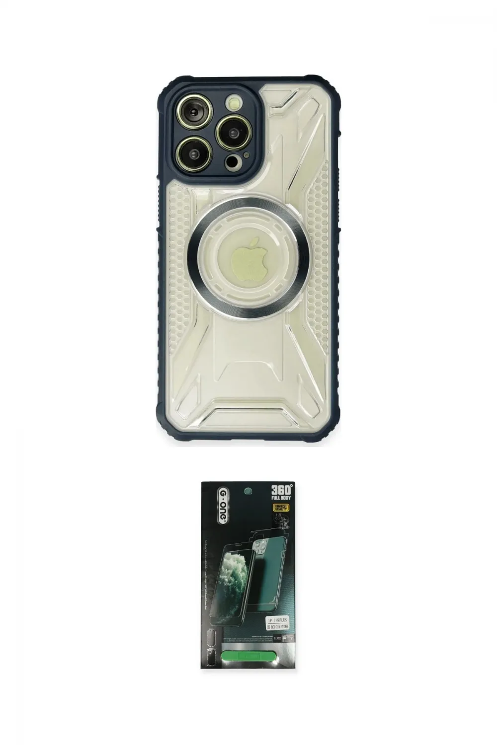 ieg™ iPhone 13 Pro Max Kılıf Kutup Modern - Şeffaf 360 Full Body Arka Koruyucu