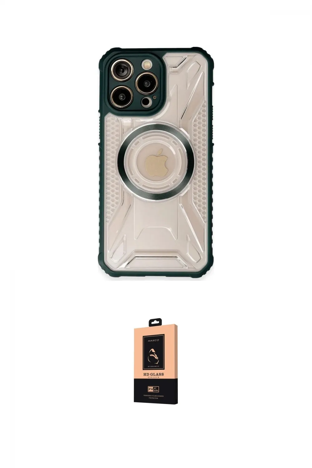 ieg™ iPhone 13 Pro Max Kılıf Kutup Modern - Şeffaf Maxco Cam Ekran Koruyucu
