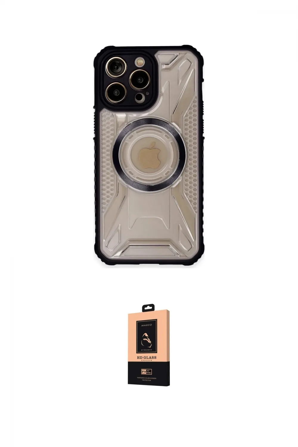 ieg™ iPhone 13 Pro Max Kılıf Kutup Modern - Şeffaf Maxco Cam Ekran Koruyucu