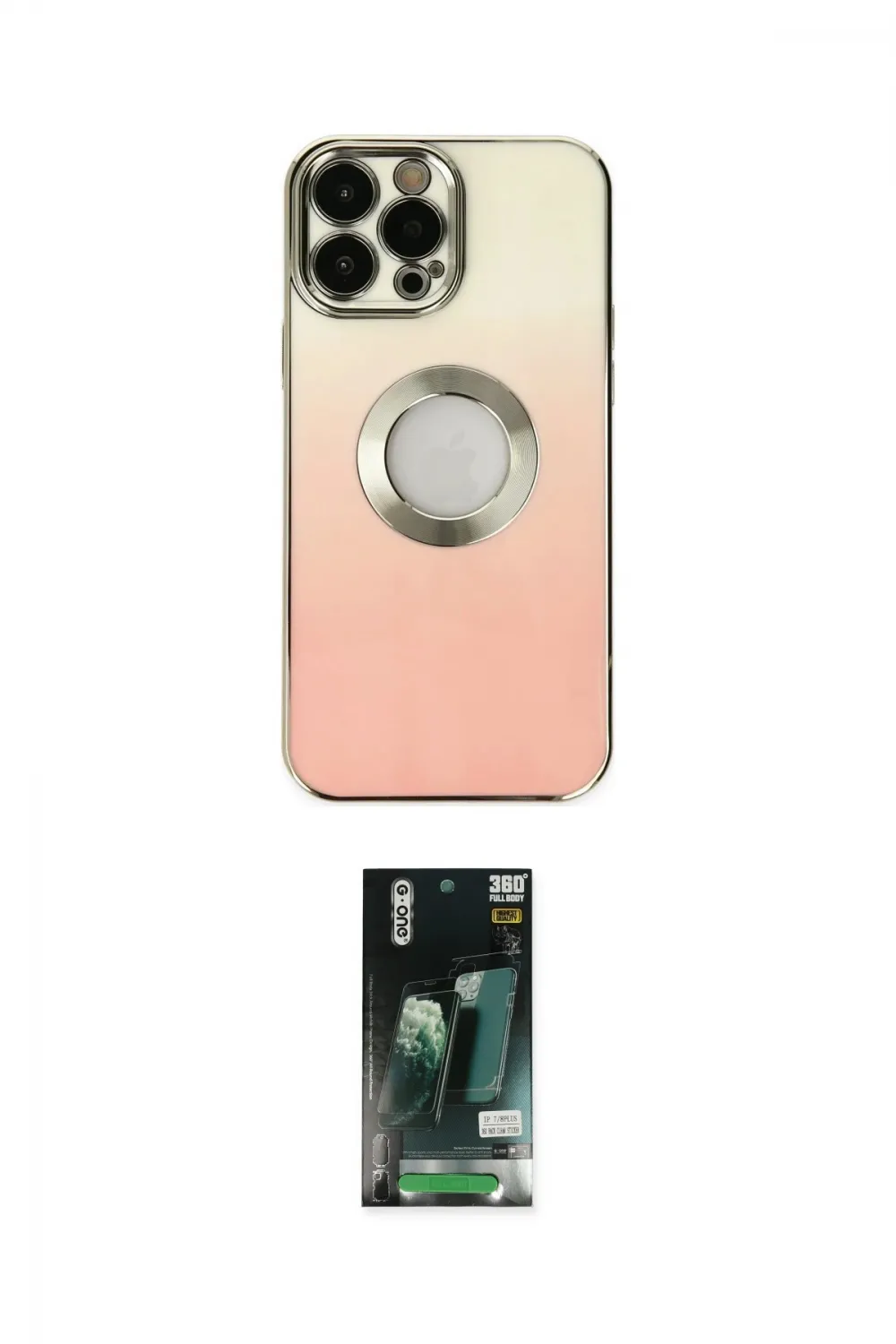 ieg™ iPhone 13 Pro Max Kılıf Kutup Yansıma Özel Seri - Şeffaf 360 Full Body Arka Koruyucu