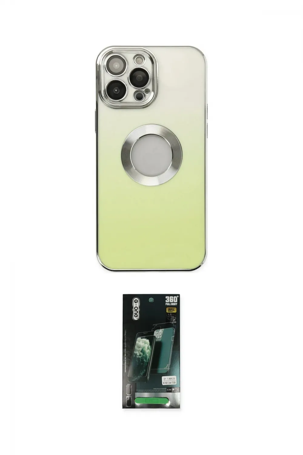 ieg™ iPhone 13 Pro Max Kılıf Kutup Yansıma Özel Seri - Şeffaf 360 Full Body Arka Koruyucu