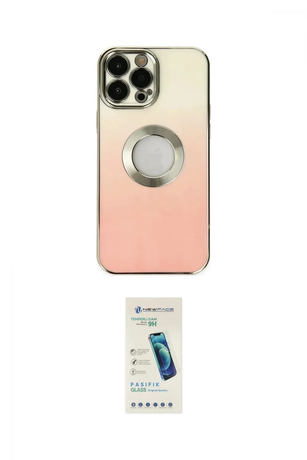 ieg™ iPhone 13 Pro Max Kılıf Kutup Yansıma Özel Seri - Şeffaf Pasifik Cam Ekran Koruyucu