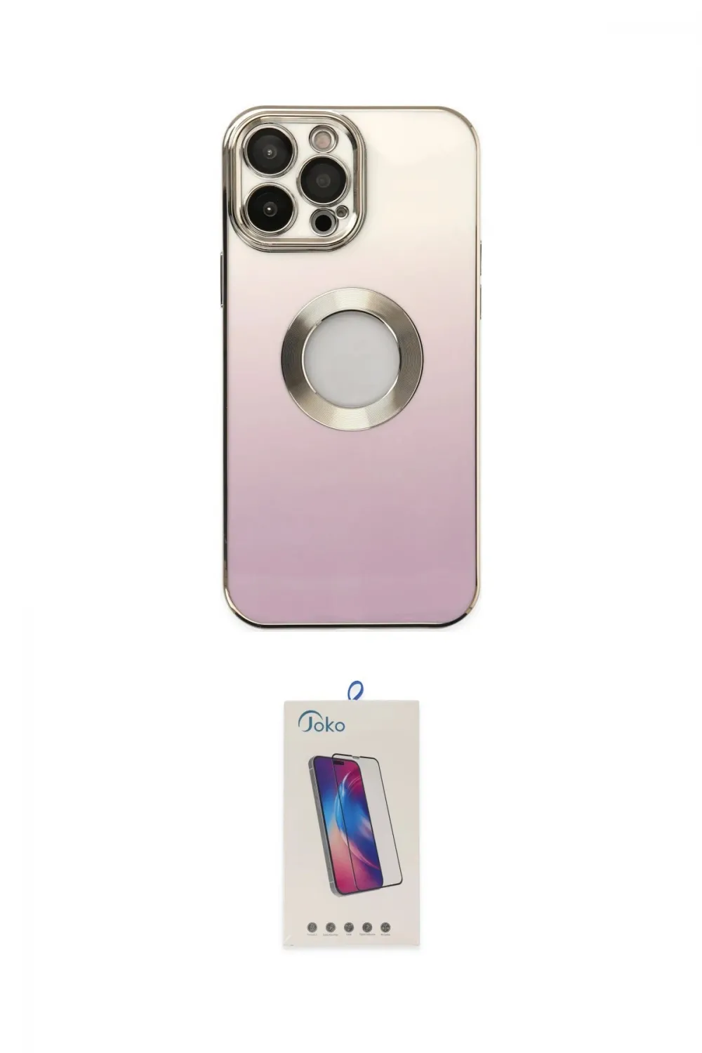ieg™ iPhone 13 Pro Max Kılıf Kutup Yansıma Özel Seri - Siyah Joko 5D Cam