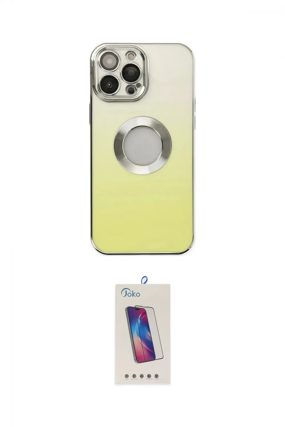 ieg™ iPhone 13 Pro Max Kılıf Kutup Yansıma Özel Seri - Siyah Joko 5D Cam