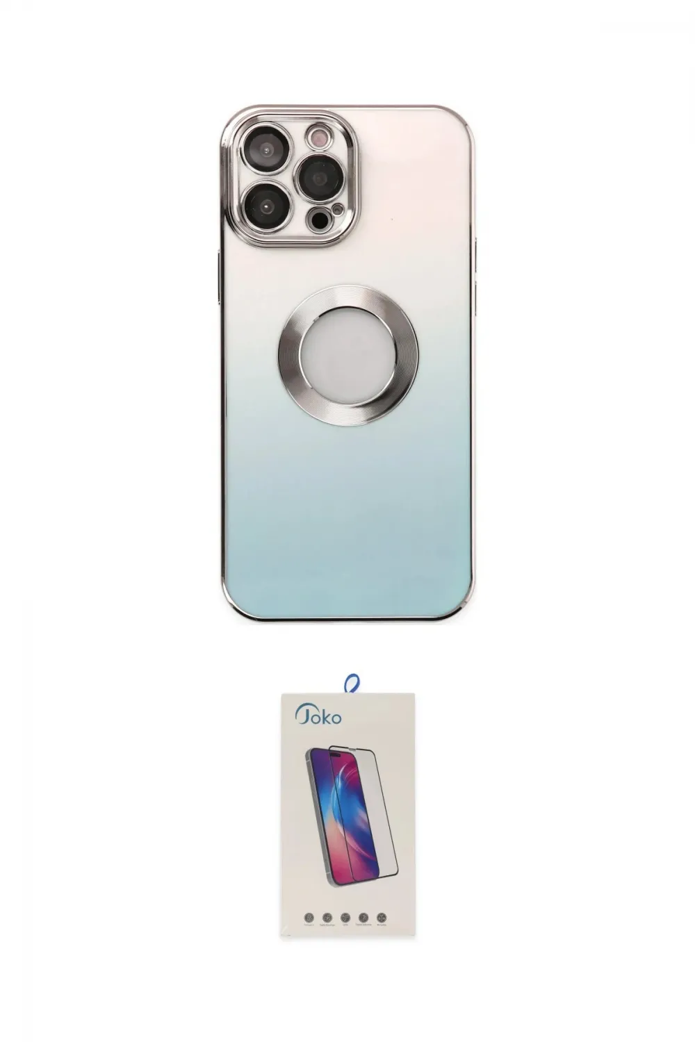 ieg™ iPhone 13 Pro Max Kılıf Kutup Yansıma Özel Seri - Siyah Joko 5D Cam