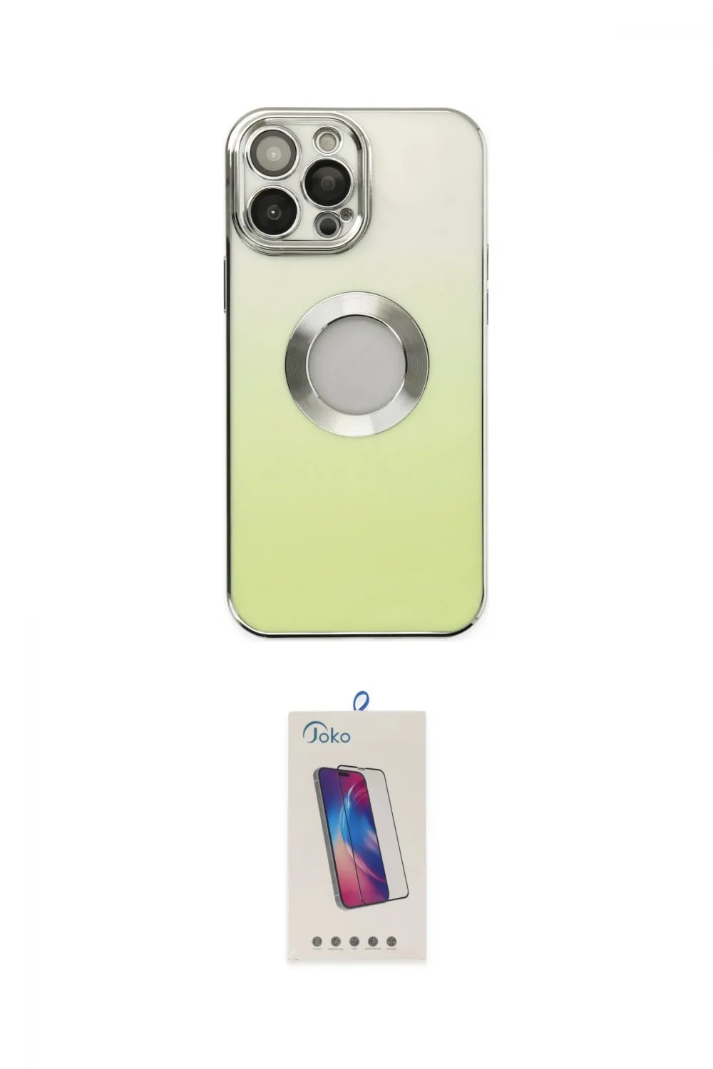ieg™ iPhone 13 Pro Max Kılıf Kutup Yansıma Özel Seri - Siyah Joko 5D Cam