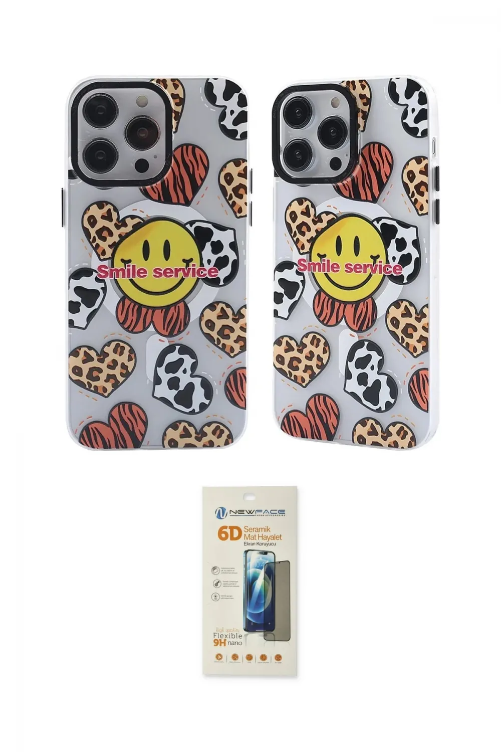 ieg™ iPhone 13 Pro Max Kılıf Nova Doku Koleksiyonu - Siyah 6D Mat Seramik Hayalet Nano Ekran Koruyucu