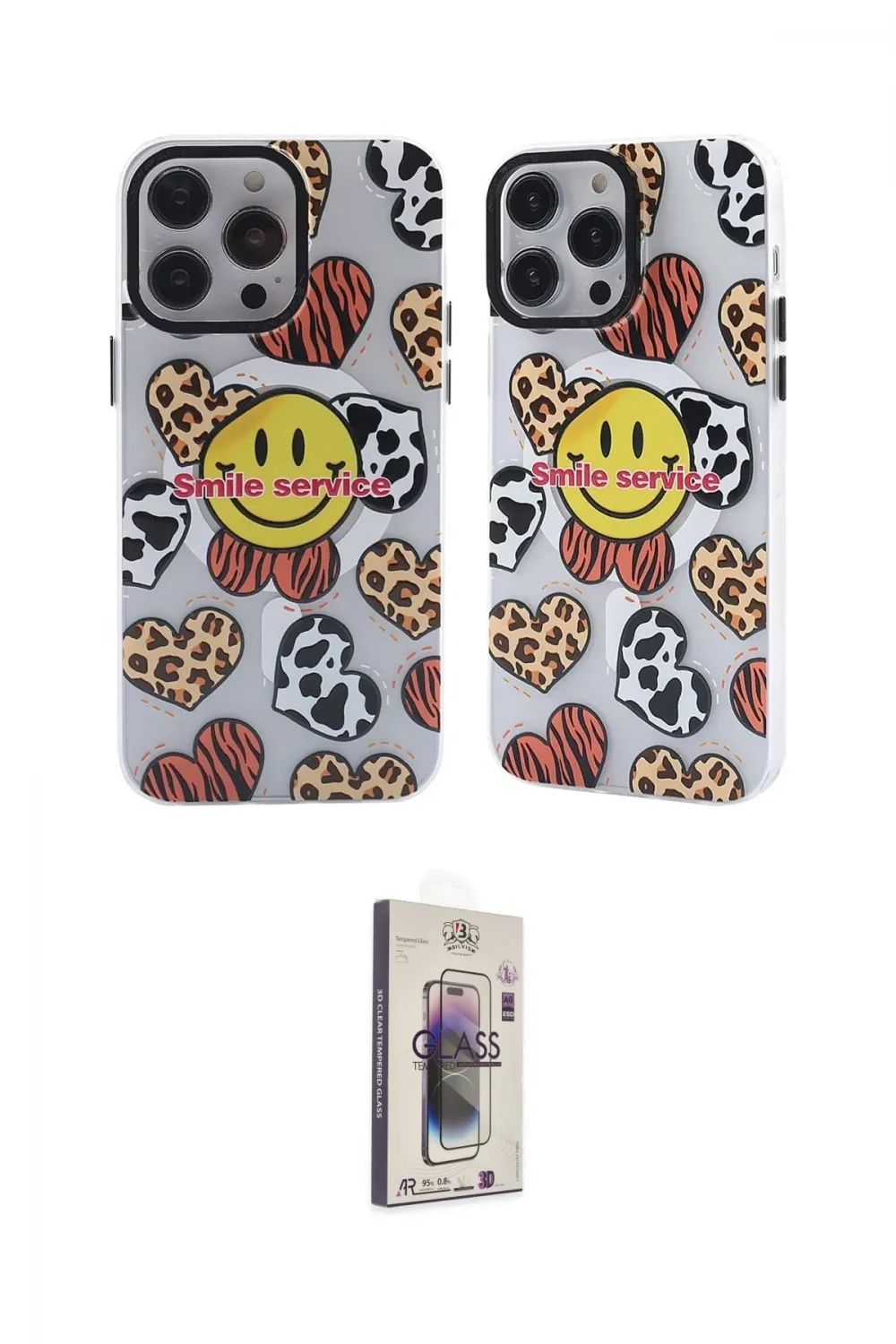 ieg™ iPhone 13 Pro Max Kılıf Nova Doku Koleksiyonu - Siyah Bilvis 3D Cam Ekran Koruyucu
