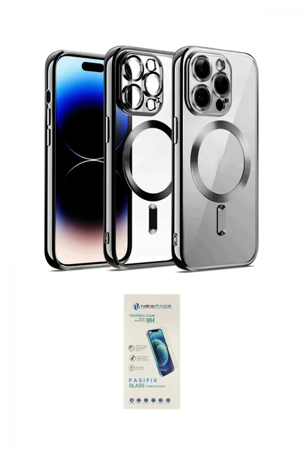 ieg™ iPhone 13 Pro Max Kılıf Nova Işık Özel Seri - Şeffaf Pasifik Cam Ekran Koruyucu