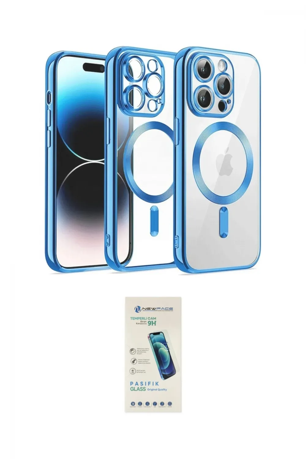 ieg™ iPhone 13 Pro Max Kılıf Nova Işık Özel Seri - Şeffaf Pasifik Cam Ekran Koruyucu