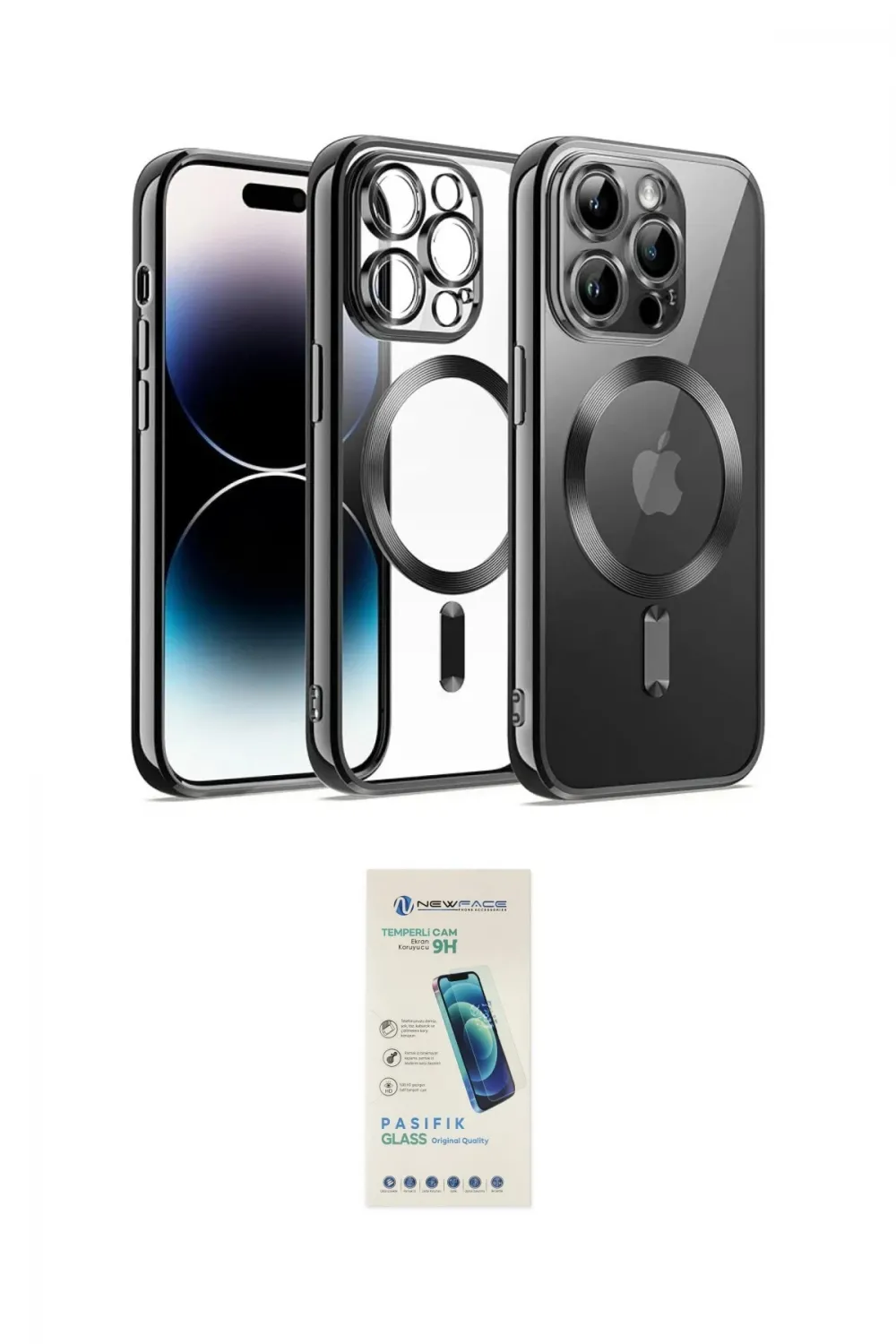 ieg™ iPhone 13 Pro Max Kılıf Nova Işık Özel Seri - Şeffaf Pasifik Cam Ekran Koruyucu