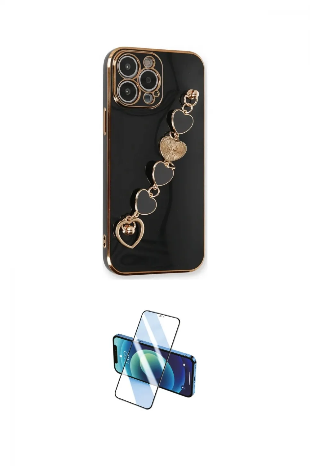 ieg™ iPhone 13 Pro Max Kılıf Nova Işık Prime - Siyah 3D Antistatik Cam Ekran Koruyucu