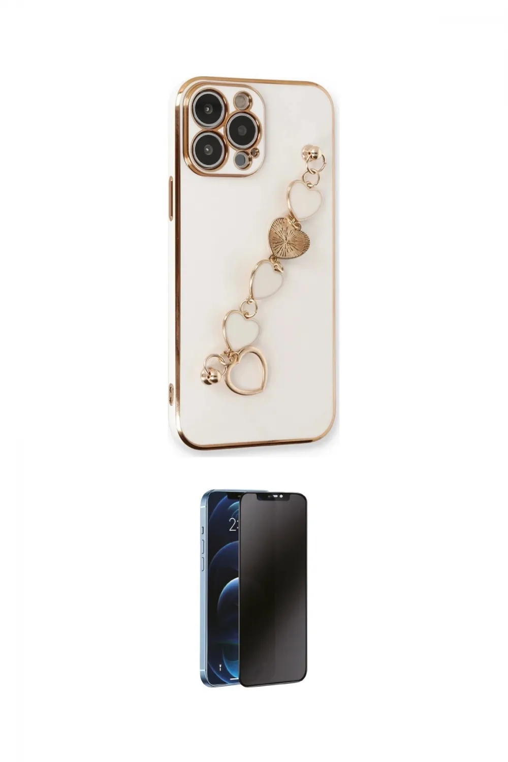 ieg™ iPhone 13 Pro Max Kılıf Nova Işık Prime - Siyah 3D Antistatik Hayalet Cam Ekran Koruyucu