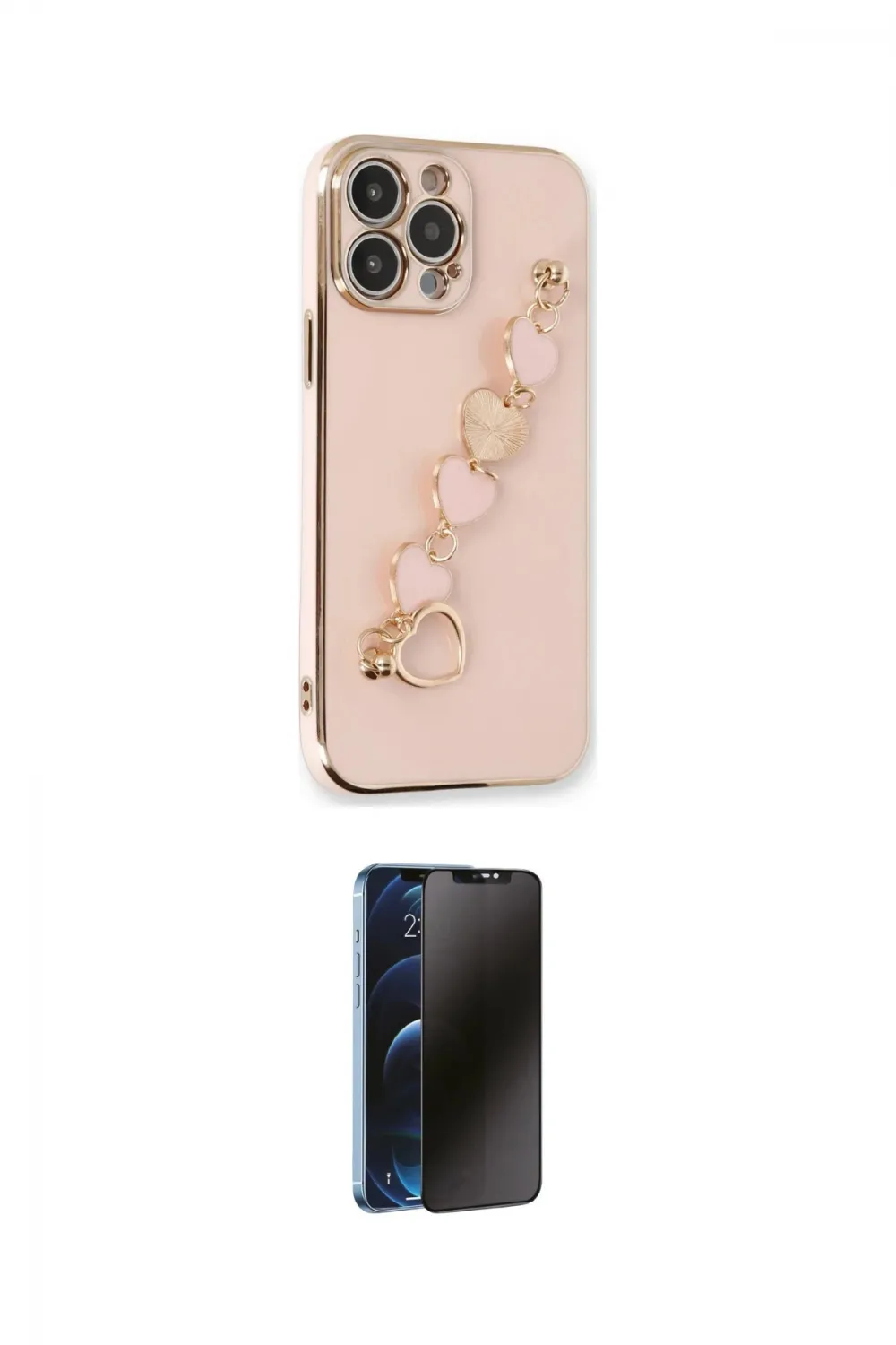 ieg™ iPhone 13 Pro Max Kılıf Nova Işık Prime - Siyah 3D Antistatik Hayalet Cam Ekran Koruyucu