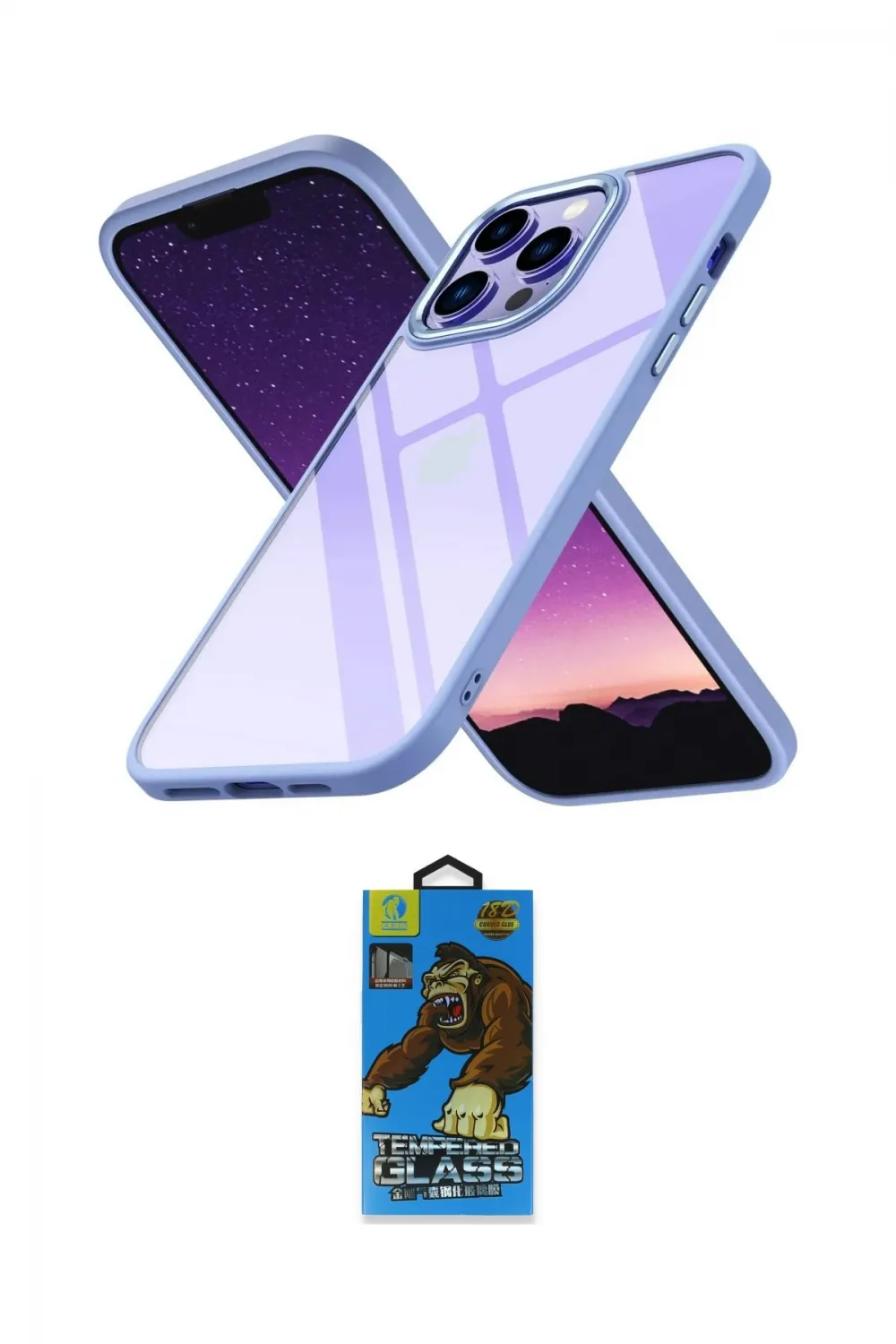 ieg™ iPhone 13 Pro Max Kılıf Nova Işık Serisi - Siyah 18D Cam Ekran Koruyucu