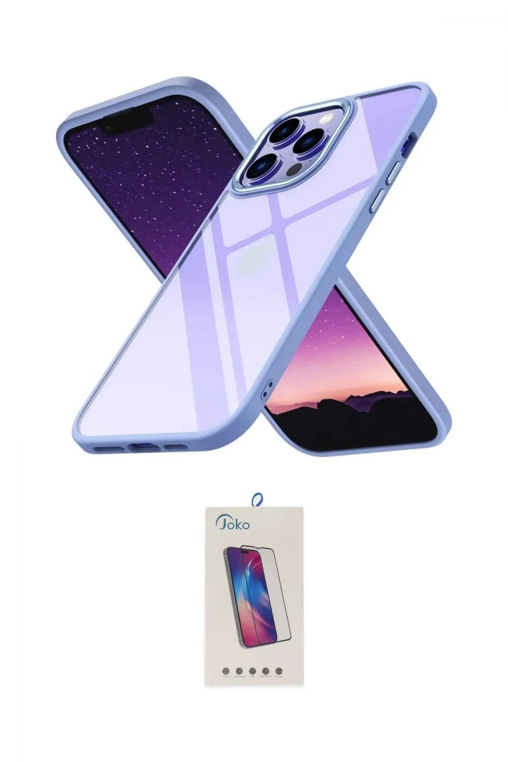 ieg™ iPhone 13 Pro Max Kılıf Nova Işık Serisi - Siyah Joko 5D Cam