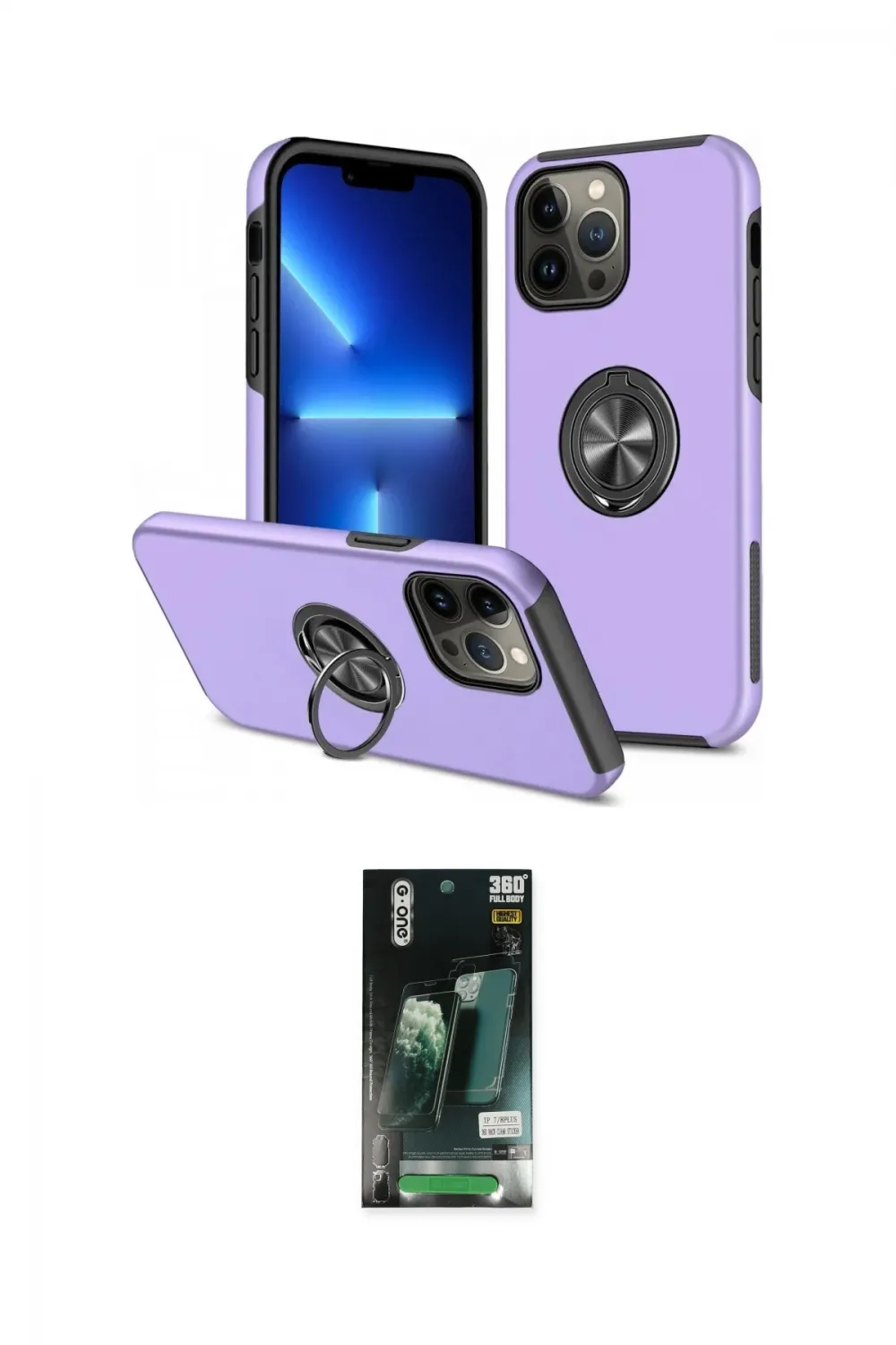 ieg™ iPhone 13 Pro Max Kılıf Odak Form Prime - Şeffaf 360 Full Body Arka Koruyucu