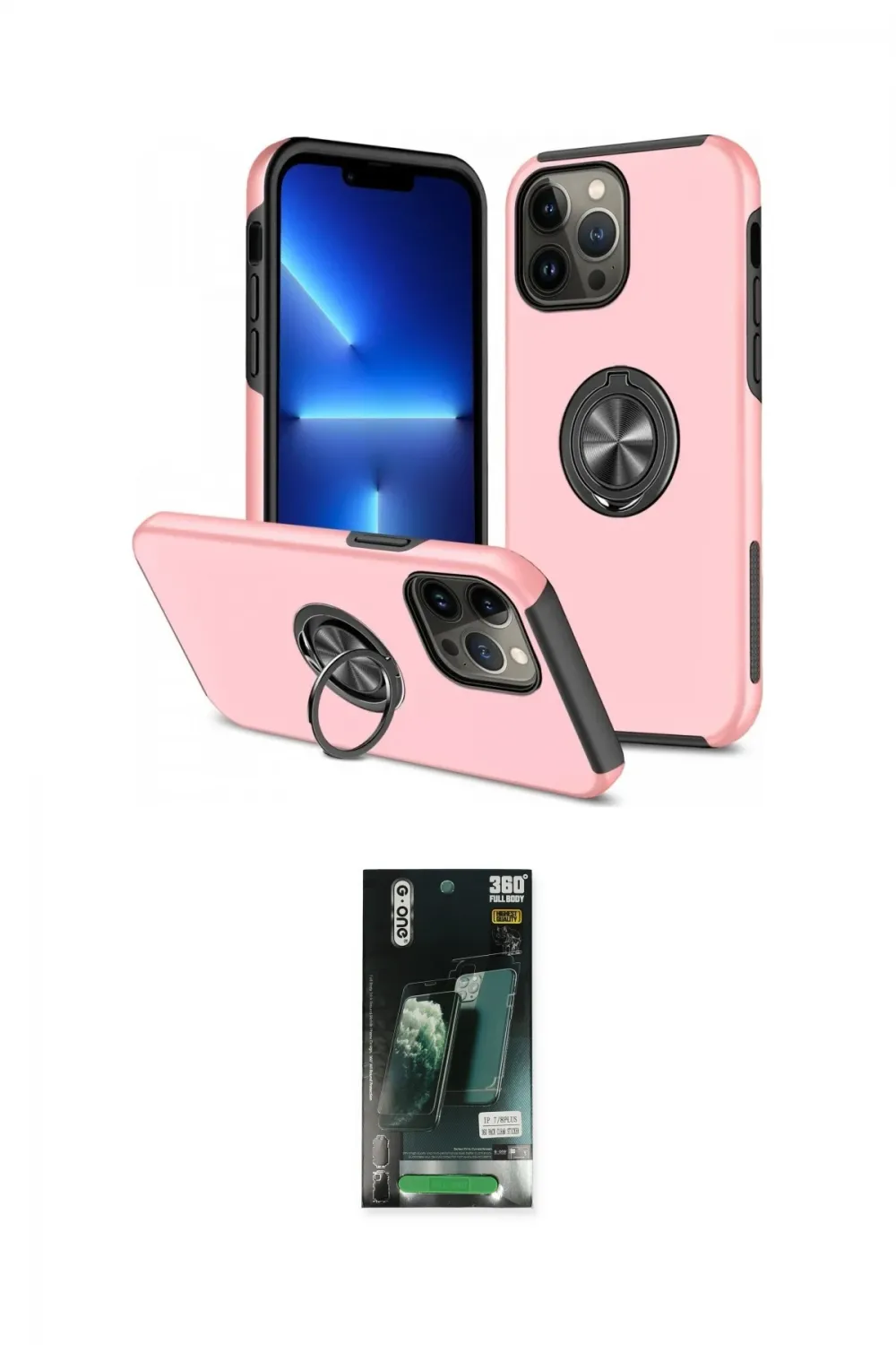 ieg™ iPhone 13 Pro Max Kılıf Odak Form Prime - Şeffaf 360 Full Body Arka Koruyucu