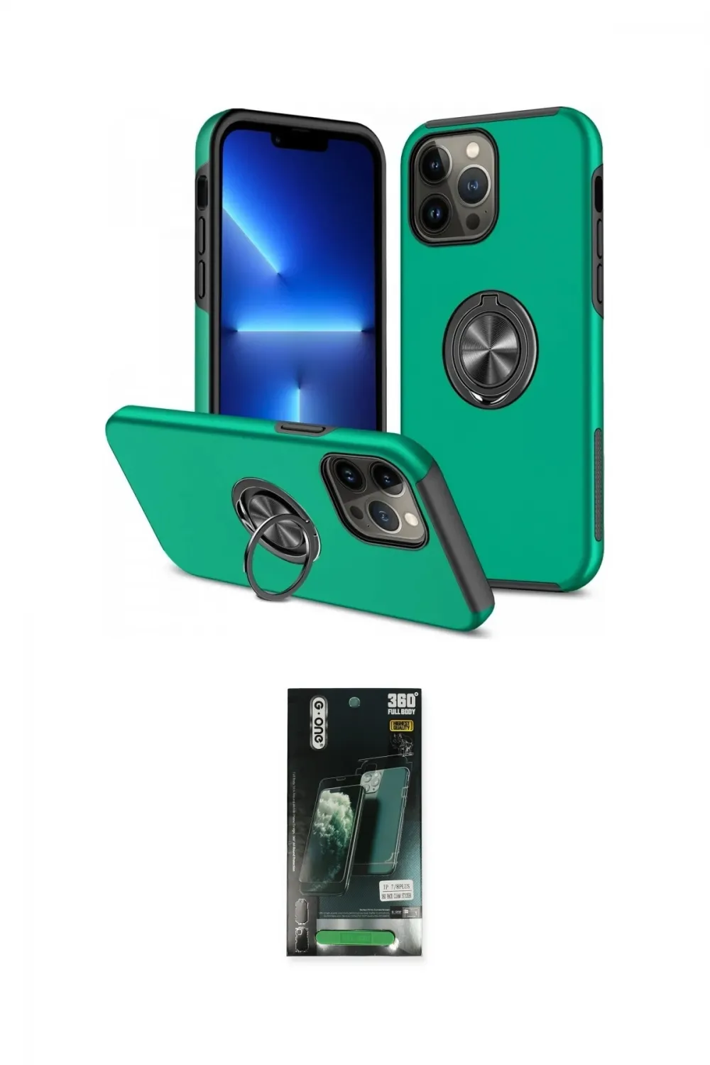 ieg™ iPhone 13 Pro Max Kılıf Odak Form Prime - Şeffaf 360 Full Body Arka Koruyucu