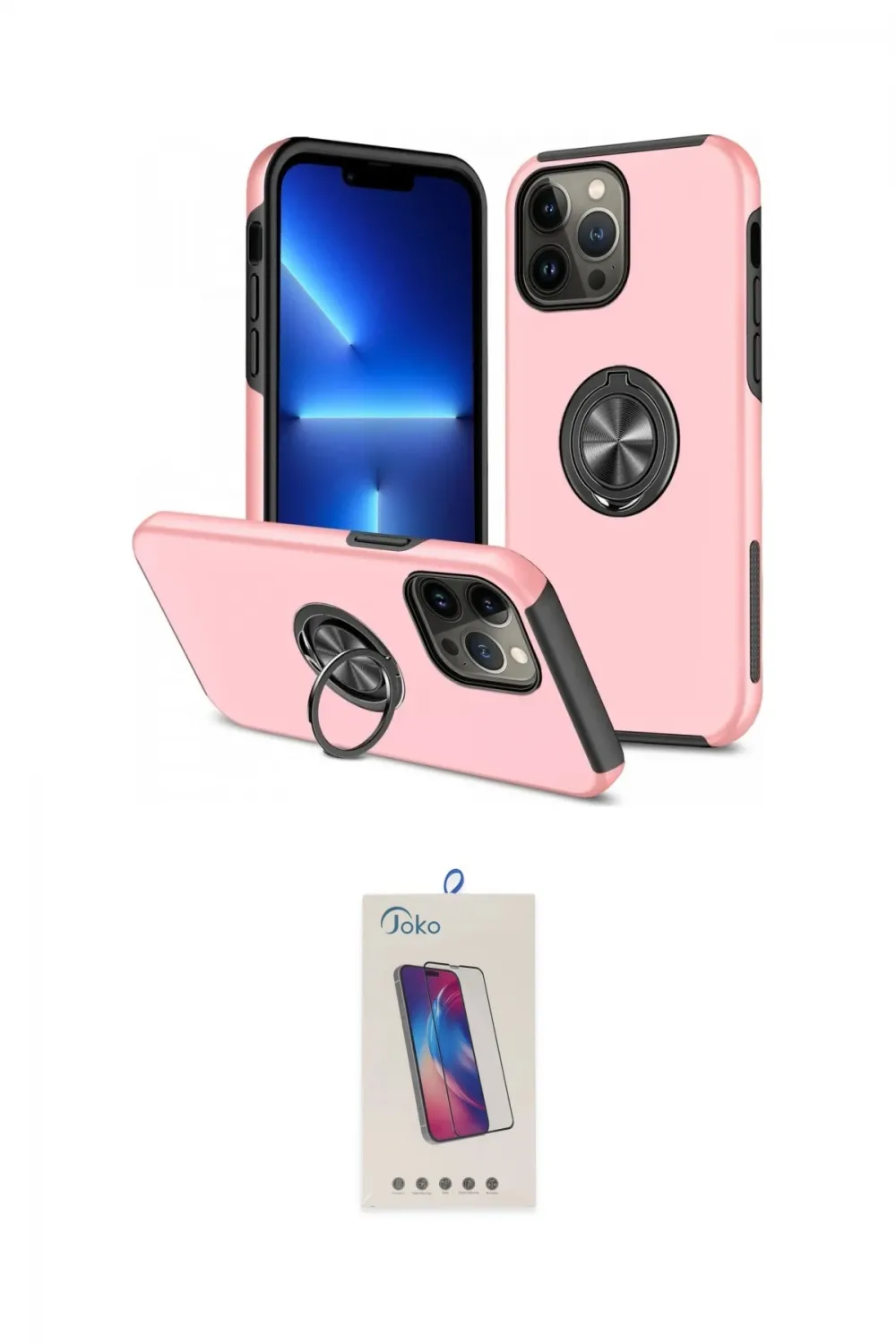 ieg™ iPhone 13 Pro Max Kılıf Odak Form Prime - Siyah Joko 5D Cam