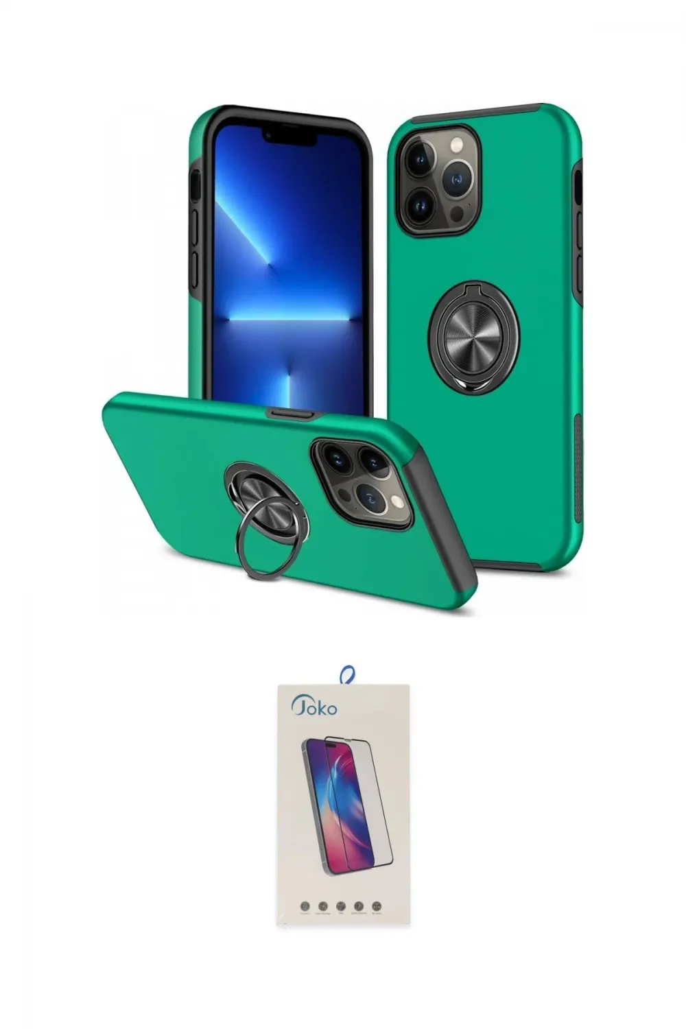 ieg™ iPhone 13 Pro Max Kılıf Odak Form Prime - Siyah Joko 5D Cam